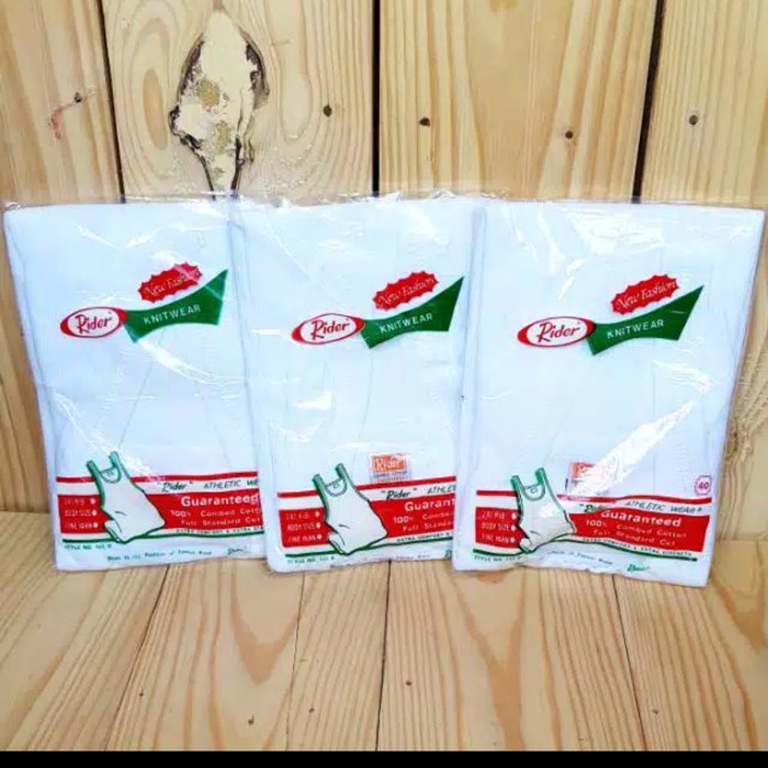 Kaos Singlet Rider / Kaos Kutang Rider / Singlet Pria Rider Putih