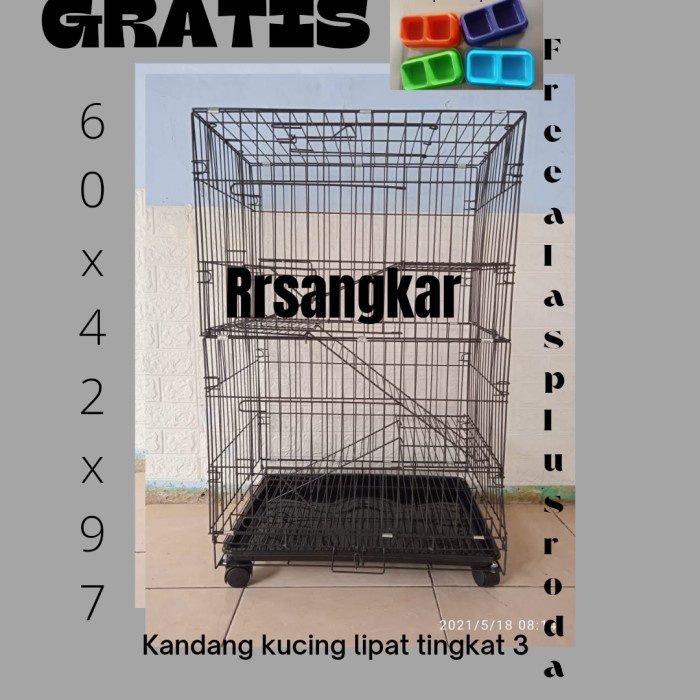 Kandang Kucing Tingkat 3