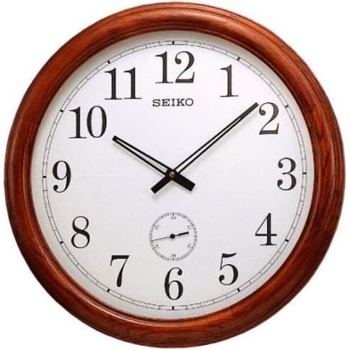 Jam Dinding Seiko Kayu Japan Qxa155B Qxa155 Brown