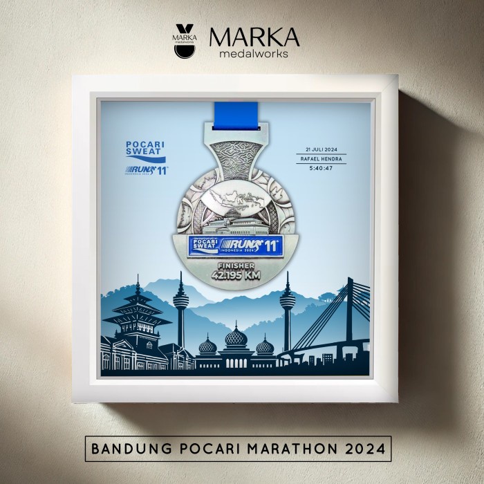 Alberta Pocari Bandung Marathon 2024 - Artistic Medal Frame