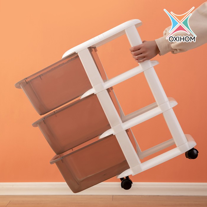 [dellacell] - Oxihom Lemari Plastik Susun Laci Plastik Lemari Pakaian Storage Box
