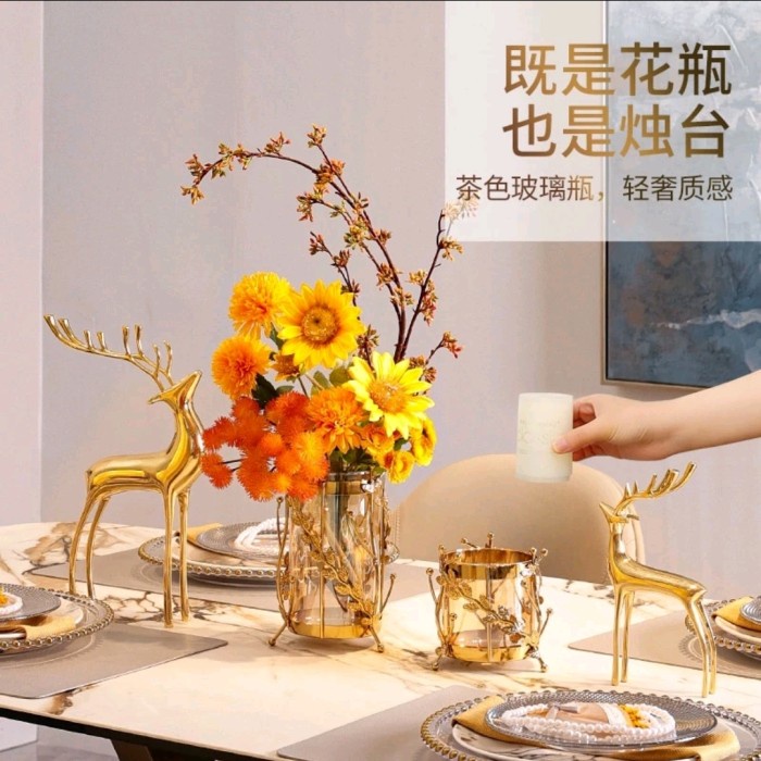 Vas Bunga Kaca Hias Ruang Tamu / Dekorasi Ruang Tamu