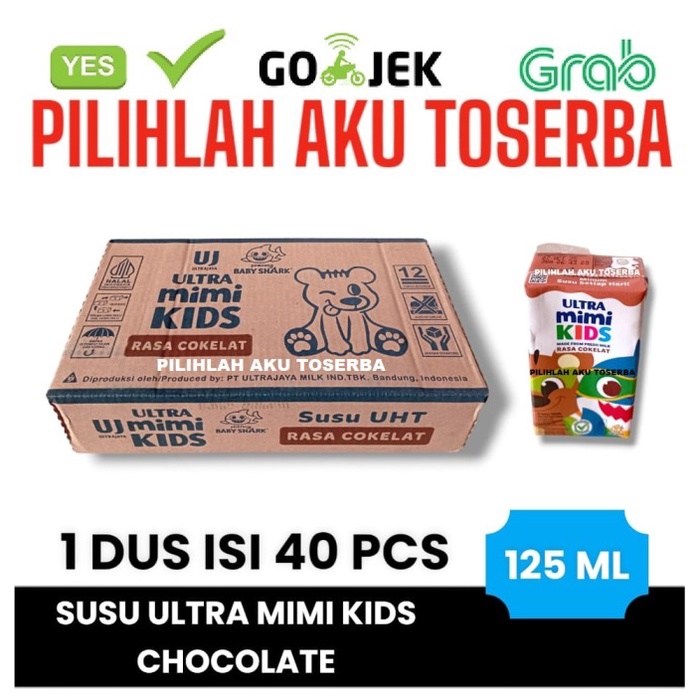 

Susu Ultra Mimi Kids Coklat (Cokelat) - 125 ml (1 DUS ISI 40)