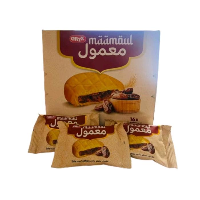 

Biskuit Mammoul AL Batal 1 BOX Isi 16 Pcs Cemilan Kue Snack Jajanan Arab Camilan Cookies Food Manis