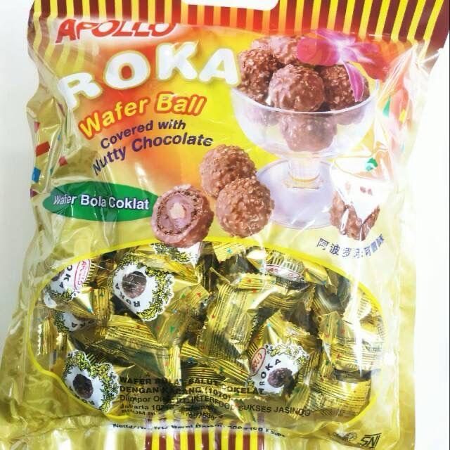 

COKLAT ROKA KEMASAN ISI 50pcs/APOLLO COKELAT ROKA Bag Bola Chocolate Wafer Food Snack Makanan