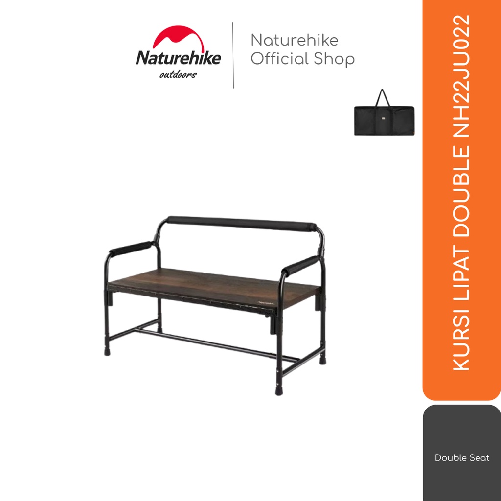 BANGKU KURSI LIPAT DOUBLE OUTDOOR GLAMPING PORTABLE FG06 NATUREHIKE NH22JU022