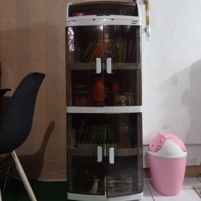 Naiba Lemari Rak Piring Plastik Dapur Nandos Transparan nimalis