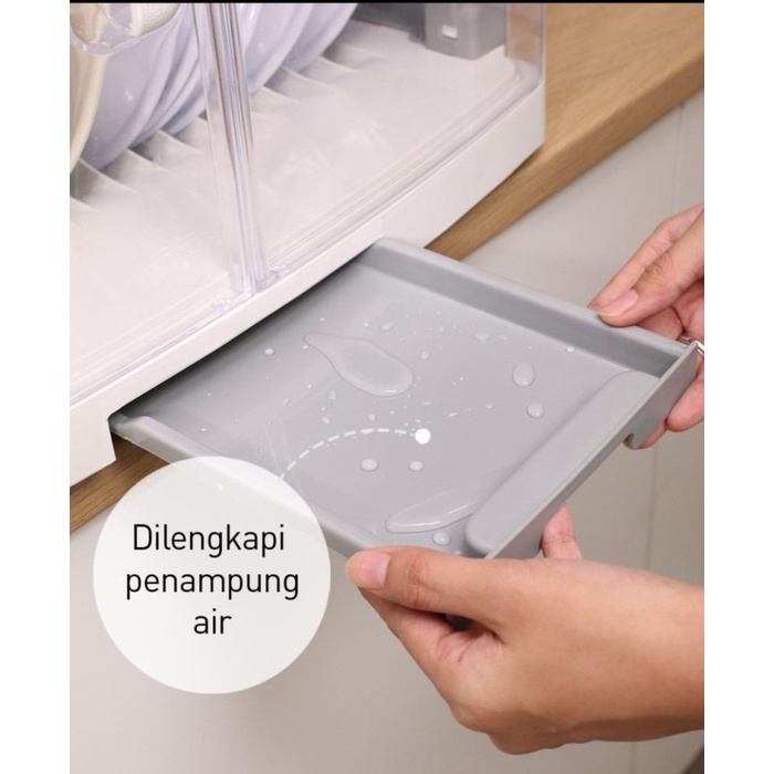 Rak Piring / Lemari Piring Plastik Dengan Tutup - Olymplast OKS