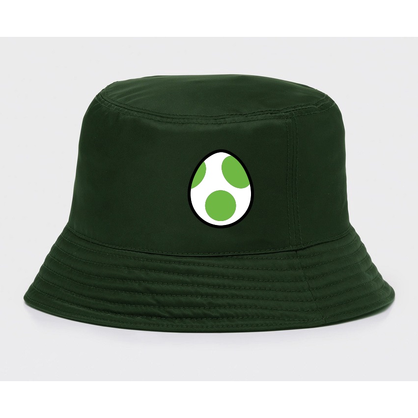 Topi Bucket Yoshi Log Telur Egg Super Mario Kart World Gaming