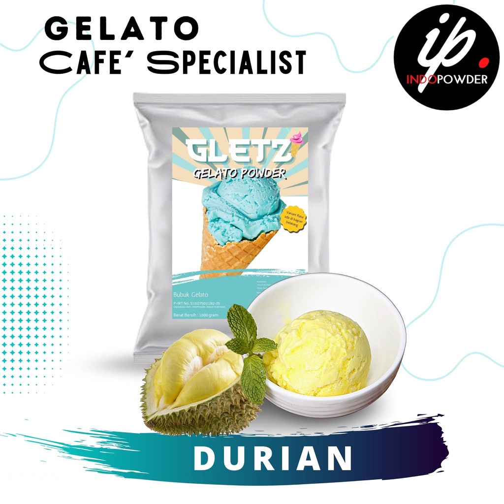 

IP Bogor - Bubuk ICE CREAM GELATO DURIAN 1Kg Untuk Cafe, Waralaba dan Resto