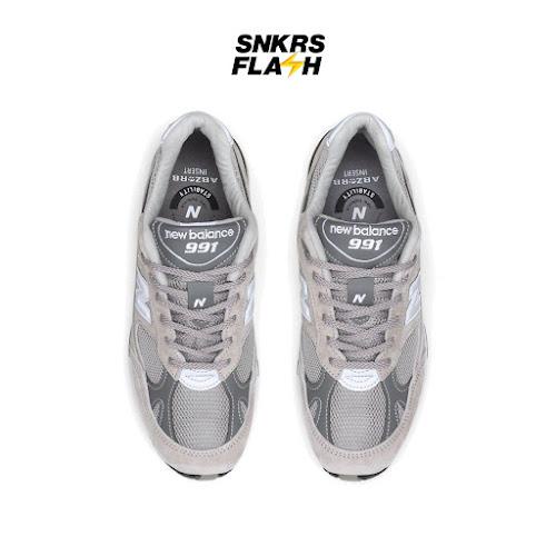 NEW BALANCE 991 Mi Usa Grey White Sepatu Sneakers Pria - M991GL - Size 44