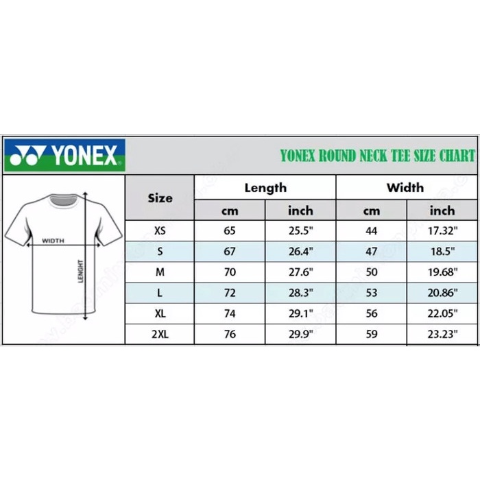Jersey Yonex Original / Kaos Baju Badminton Rm-N019-1811-P19-S