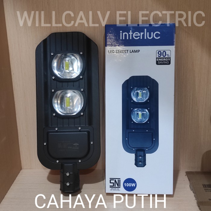 TERBARU LAMPU JALAN PJU INTERLUC 100W 100 WATT CAHAYA PUTIH SNI / KAP PJU 100W