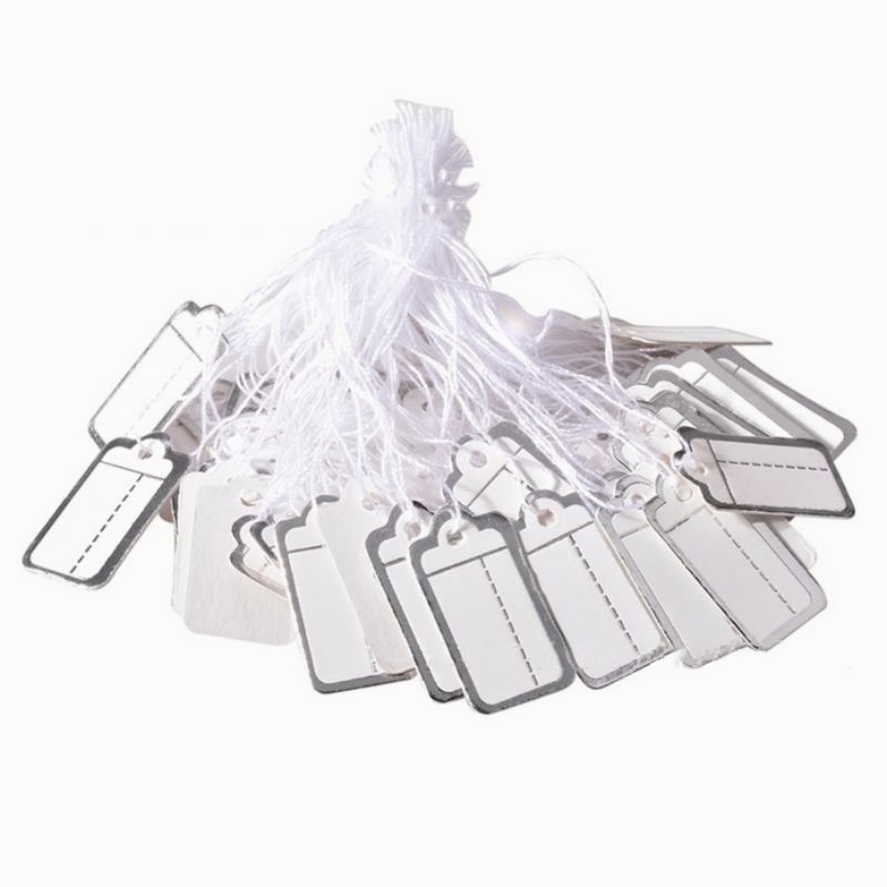

500Pc Label Harga Baju Jewelry Price Tag Hang Price Label Diplay Tag With Hanging Tring