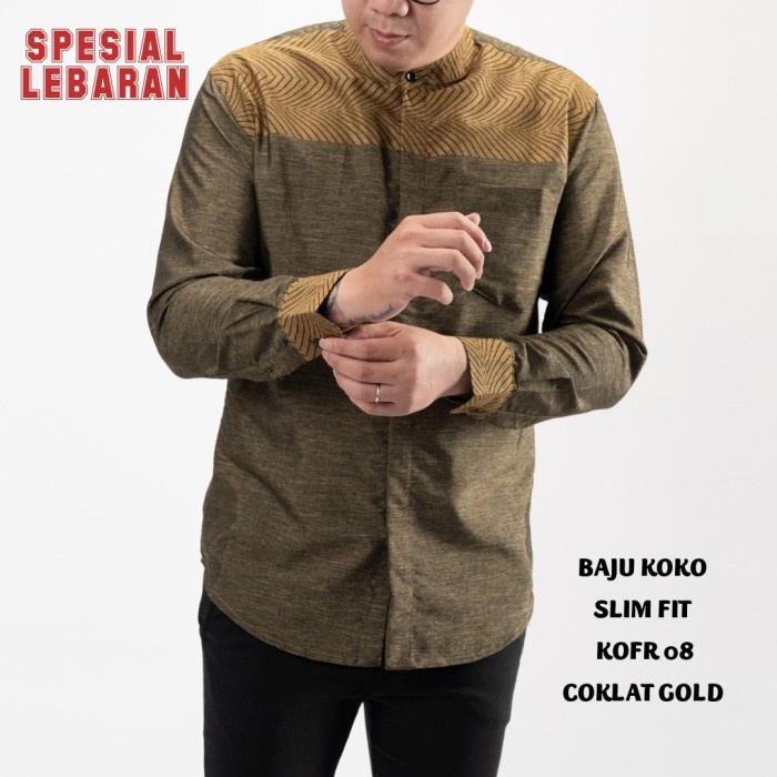 BAJU KOKO PRIA SLIM FIT KEMEJA KOKO PRIA SLIM FIT CLK55