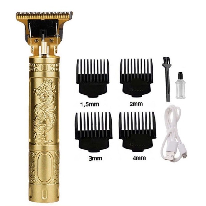 Alat cukur Alat Cukur Rambut Kumis Jenggot miss V Pencukur Rambut Naga Vintage T9 - Gold original ku