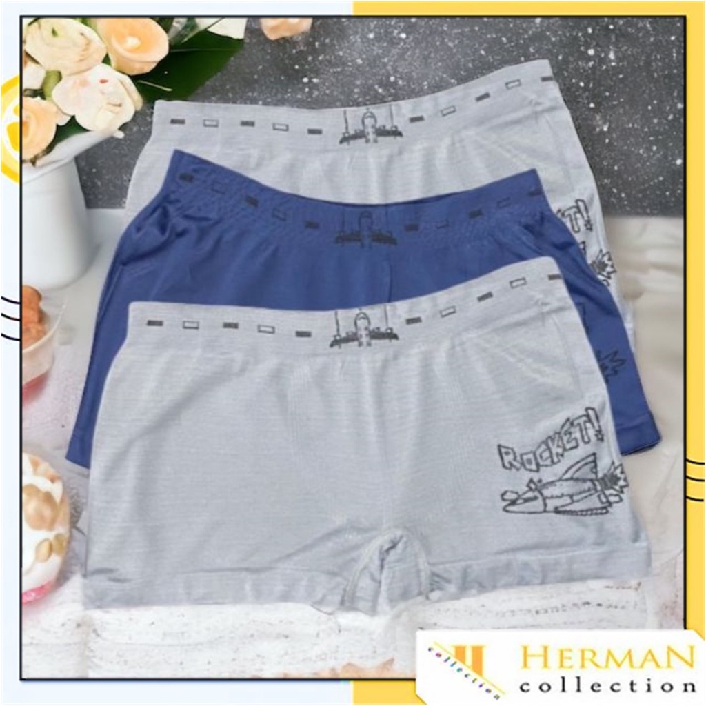 HC Boxer Anak Motif Kartun 6884 Celana Dalam Anak Bahan Katun Motif Rocket Sempak Anak Lucu Karakter