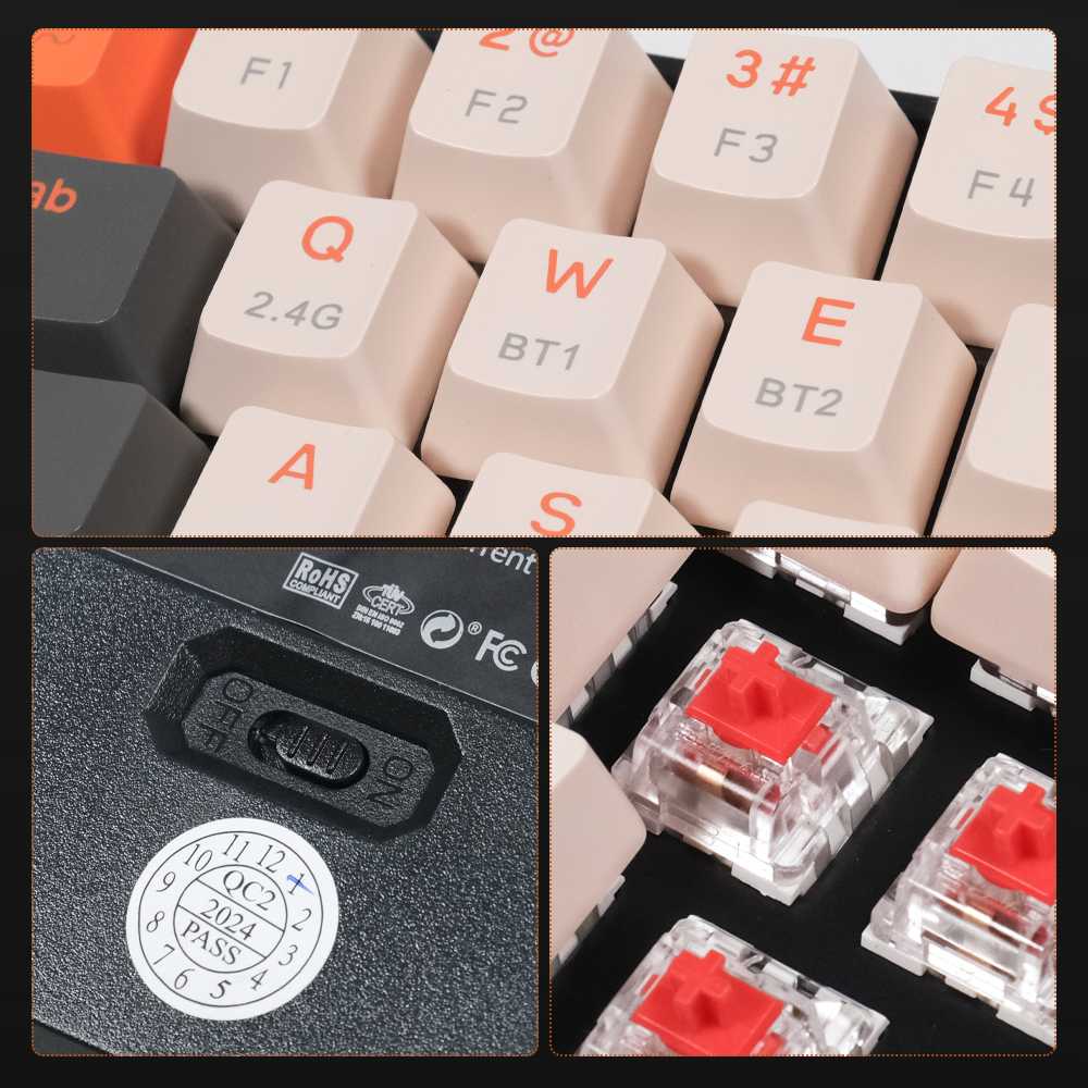 ZIYOULANG Keyboard Gaming Mechanical Wireless Bluetooth 2.4G - K68