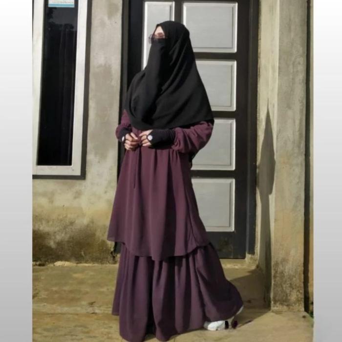 BERGARANSI Gamis Malaysia Syari Dewasa Jumbo Mewah Premium Dress Wanita Muslim Lebaran Bahan Ceruty