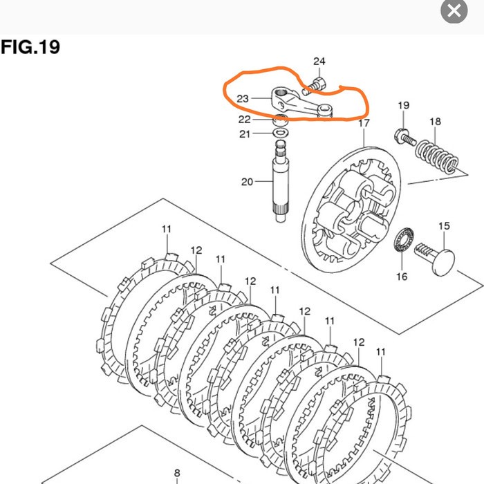 Tuas Stut Tali Kopling Satria Fu Ori Baru