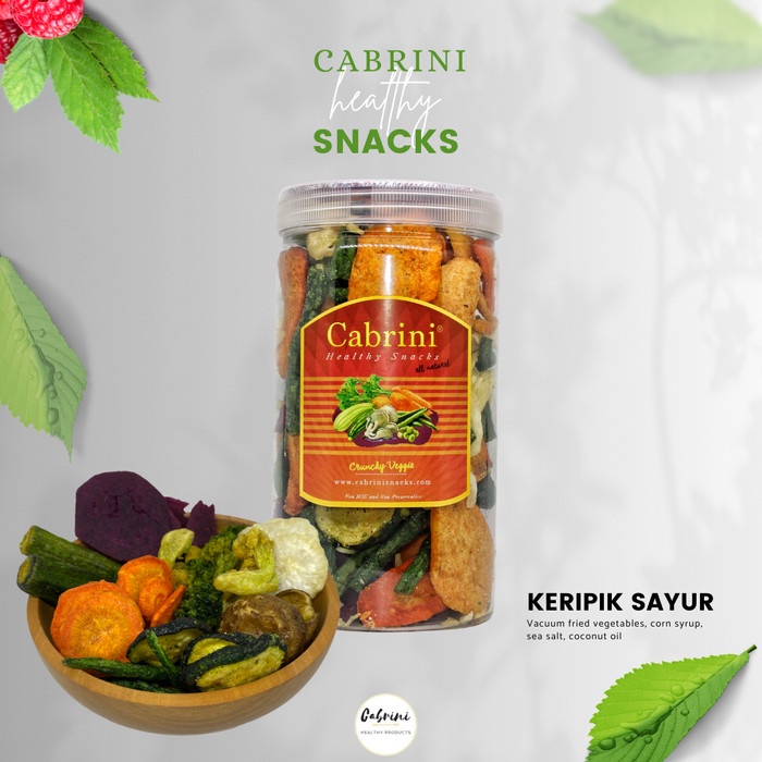 

Wof Cabrini Healthy Snacks - Crunchy Veggie (Big) Keripik Sayuran Premium