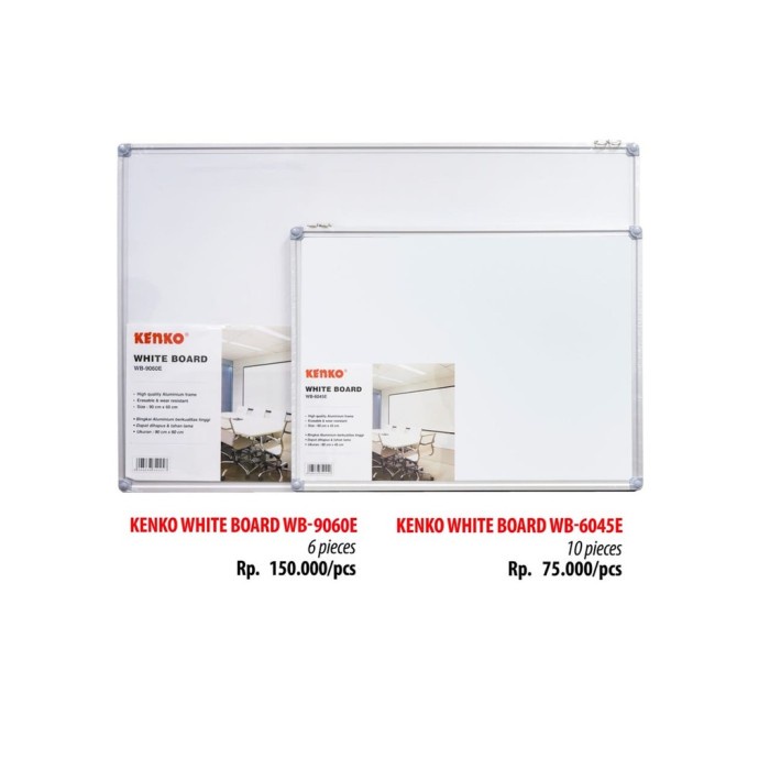 

Papan Tulis Whiteboard Kenko 90x60 cm ORIGINAL