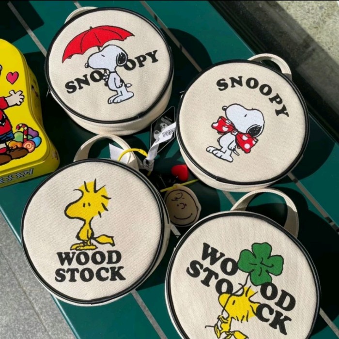 PROMO Tas Kanvas Snoopy Selempang Bulet