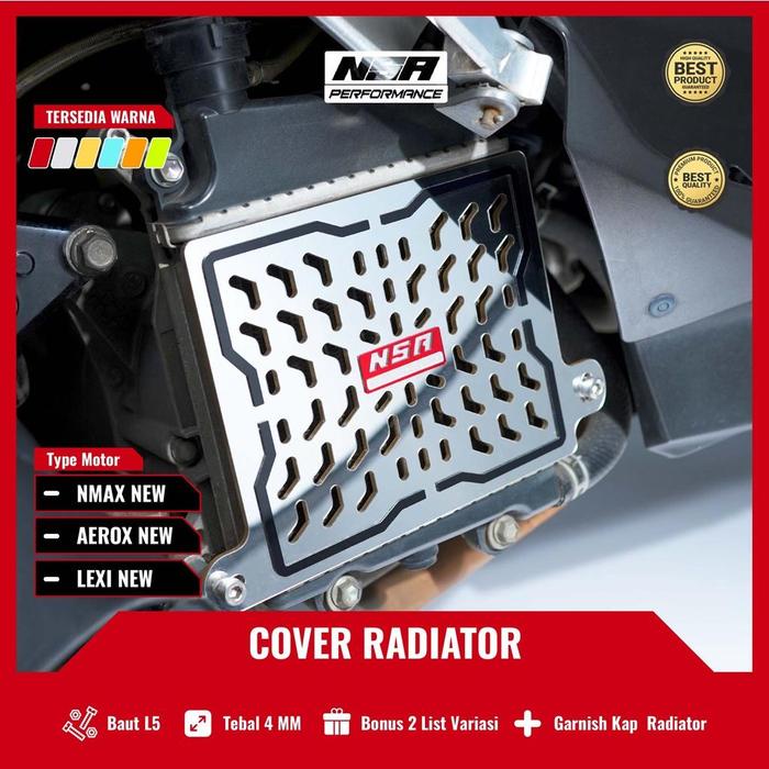 NSA COVER RADIATOR YAMAHA Two Tone Tutup Radiator NMAX AEROX LEXI NEW/OLD Aksesoris NSA Performance
