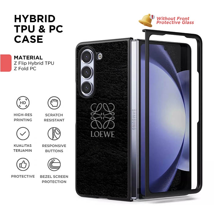 Softcase Hardcase Casing Custom Samsung Galaxy Z Flip 6 5 4 3 Z Fold 6 5 4 3 Logo Loewe AB4554 Case 