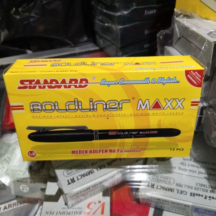 

TERBARU! Standard Pen Pulpen BoldLiner Maxx 1.0 Isi 12 pulpen Ballpoint