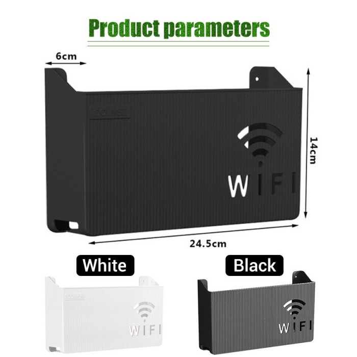 Wireless Wifi Router Shelf Storage Box dinding Hanging ABS Plastic