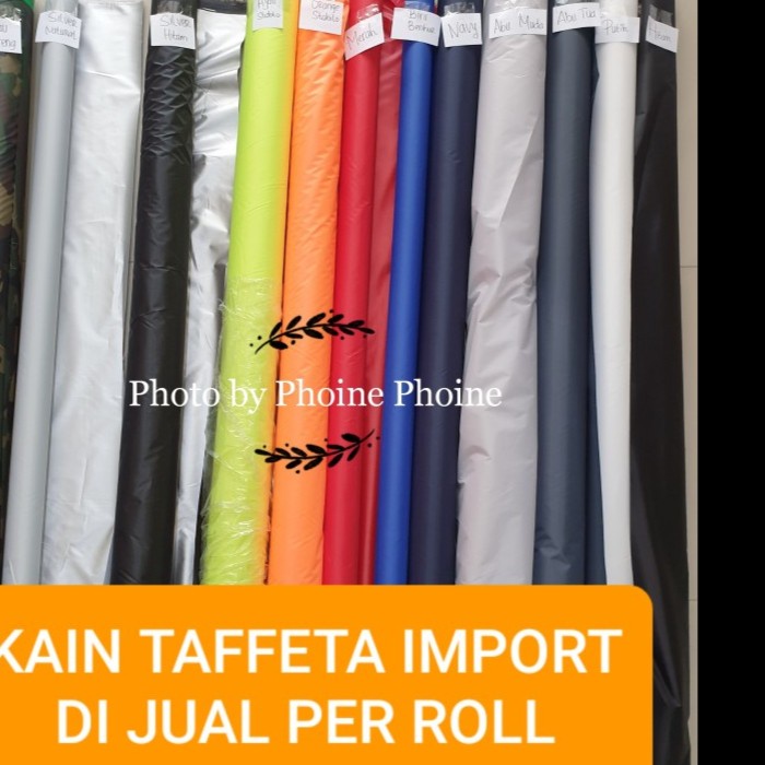 PER ROLL Kain Parasut Taffeta Import Waterproof 210T BANYAK WARNA