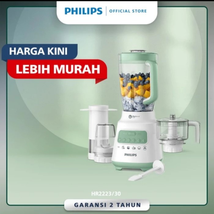 BLENDER PHILIPS 2 LITER GELAS MIKA + CHOPPER GARANSI RESMI PHILIPS