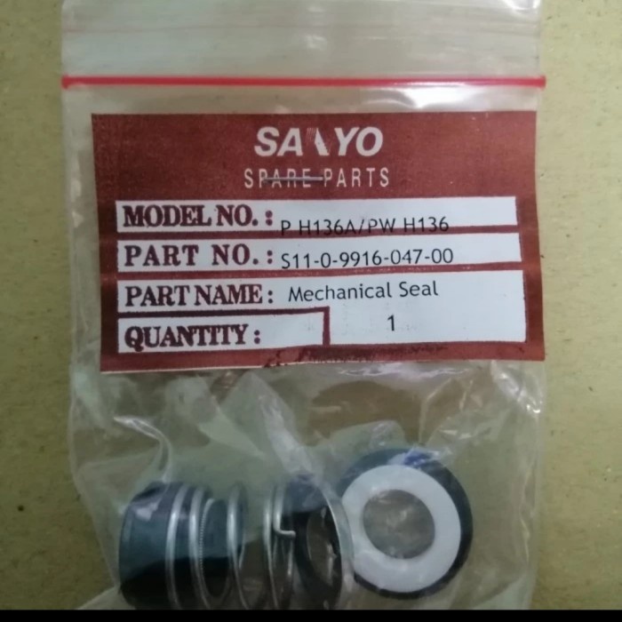 MECHANICAL SEAL POMPA AIR SANYO PH-136A, PWH-136, PWH-138C SPARE PART