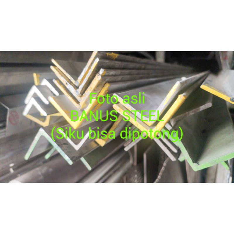 Siku stainless 304 40 x 40 x 3 mm panjang 1 meter siku stainless steel 304