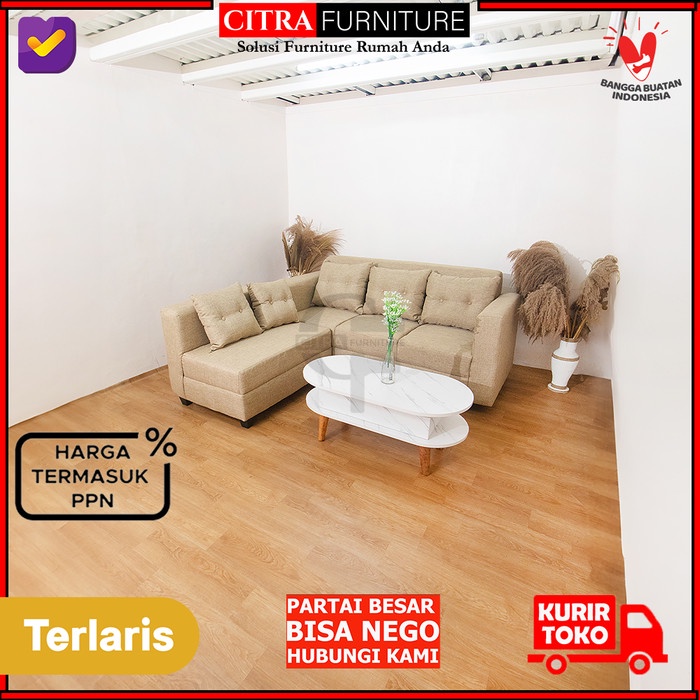SOFA L PUTUS MINIMALIS OREGON SOFA BED SUDUT SANTAI