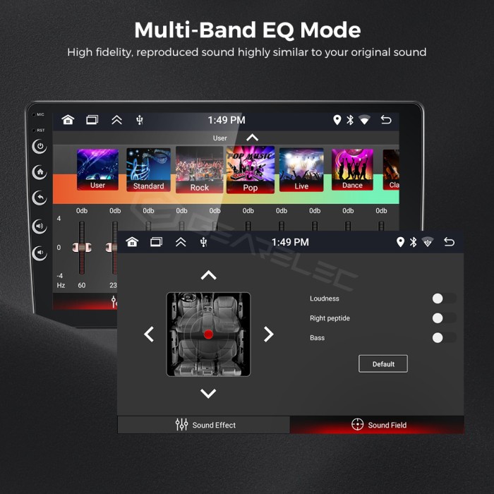 BISA GOSEND HEAD UNIT DOUBLE DIN ANDROID 12 WITH CARPLAY ANDROID AUTO 9 INCH 4+64G