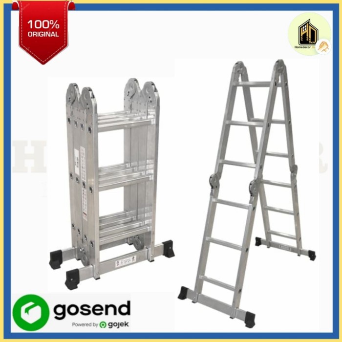 Tangga Lipat Aluminium Multifungsi 3.3 Mtr - tangga lipat krisbow alu