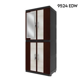 NAIBA - LEMARI MSC NAIBA FIT EBONY KACA + KUNCI (NAIBA 9524/9504)