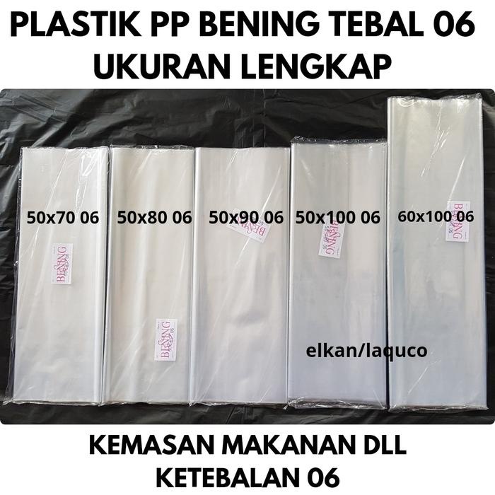 BERGARANSI Plastik PP Bening Tebal 06 30x40 30x45 30x50 30x60 35x50 35x60 35x70 35x75 35x80 35x90