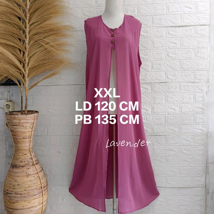 Luaran Baju Wanita Atasan Rompi Cardigan Panjang Fashion Muslim Terlaris