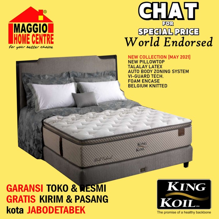 KASUR KING KOIL WORLD ENDORSED - KING KOIL SPRINGBED
