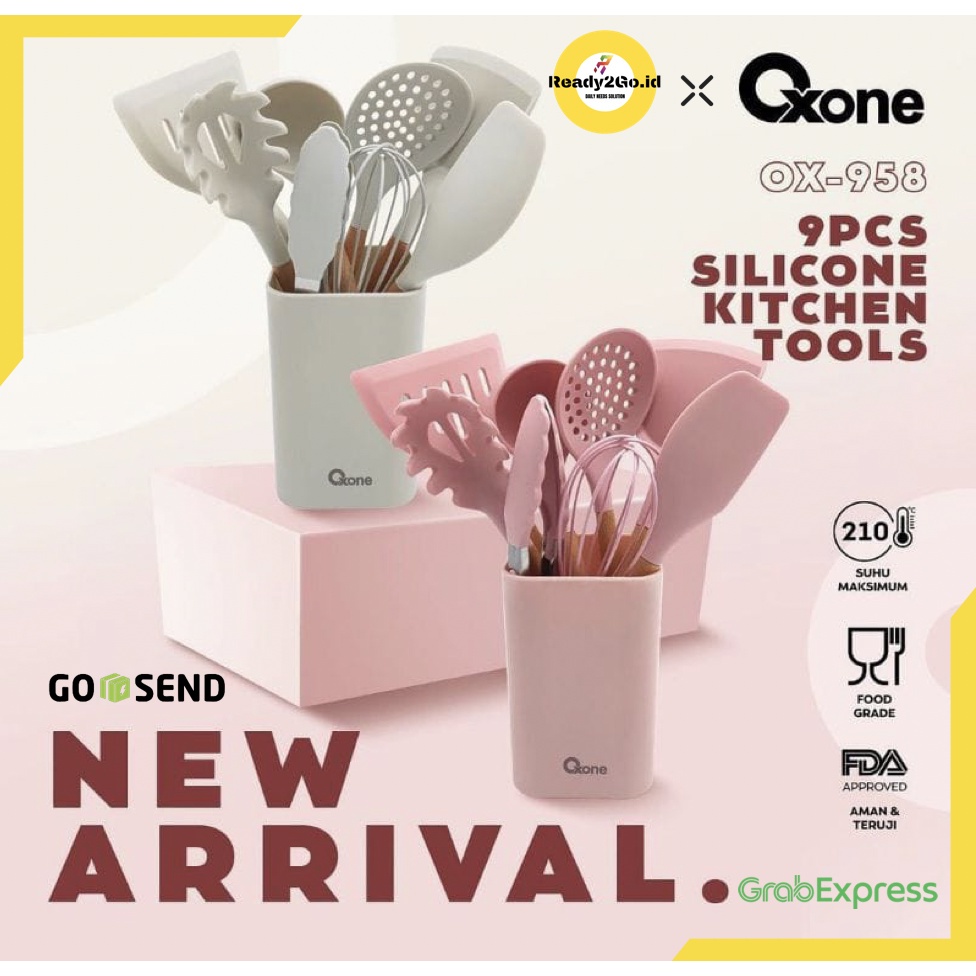Citayam OXONE OX-958 Spatula Silikon 9 pcs Kitchen Tools Silicone 9pcs OX958 PREMIUM