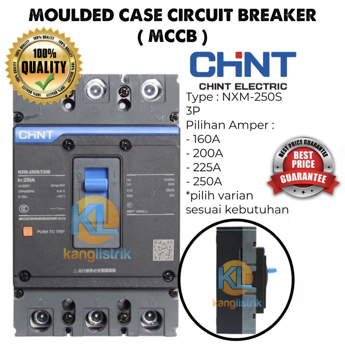 Paling Murah Mccb Chint Nxm-250S Breaker Nxm 250S Mccb Chint 160A 200A 225A 250A