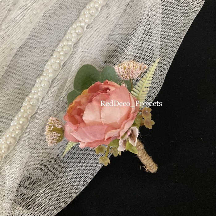 Keren CORSAGE WEDDING KORSASE BUNGA PIN JAS PENGANTIN PRIA