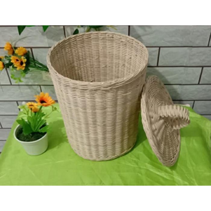 PREMIUM Tempat sampah rotan Keranjang sampah murah keranjang sampah anyaman rotan natural kerajinan