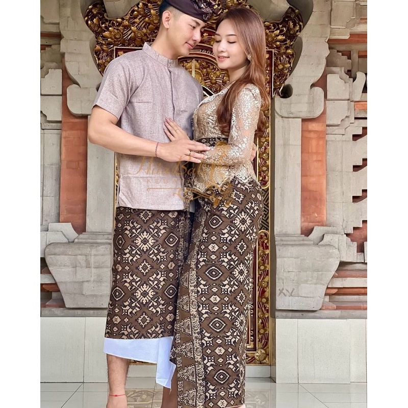 KAMEN SET COUPLE LEMBARAN MOTIF BATIK KLASIK BAHAN KATUN PREMIUM ( SAPUT+KAMEN LEMBARAN+SELENDANG)
