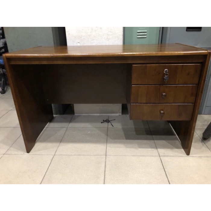 PREMIUM Meja Kerja 1/2 Biro Kayu Padat Solid / MEDAN SUMUT