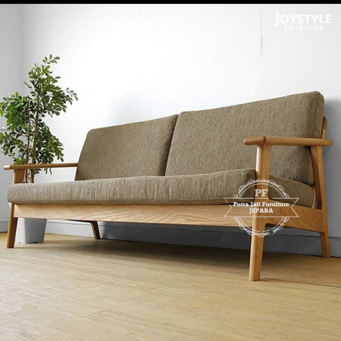 PREMIUM Sofa Kursi Busa Kayu Jati - Kursi Bangku Panjang Minimalis Free Ongkir