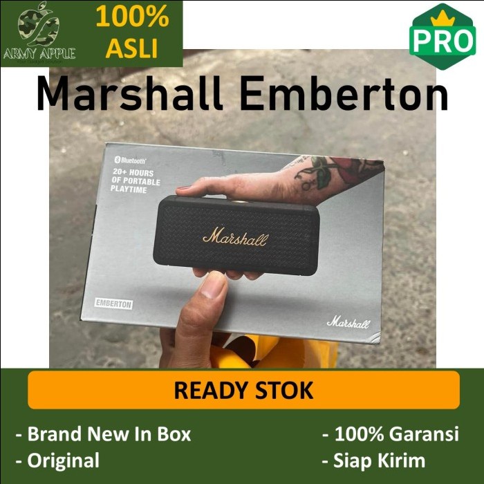 Marshall Emberton Speaker Bluetooth Portable Wireless Original Speaker